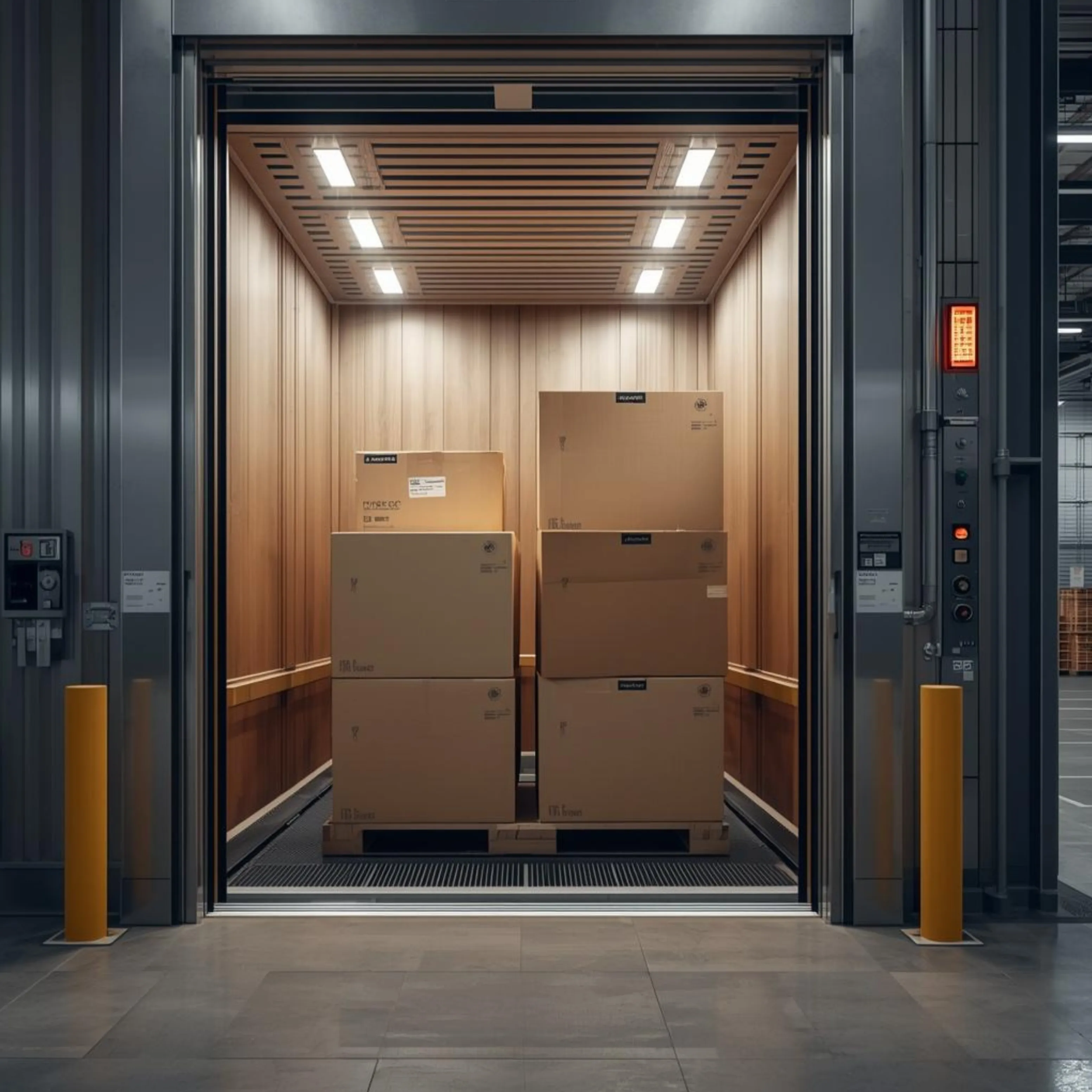 Goods lift installation image 1