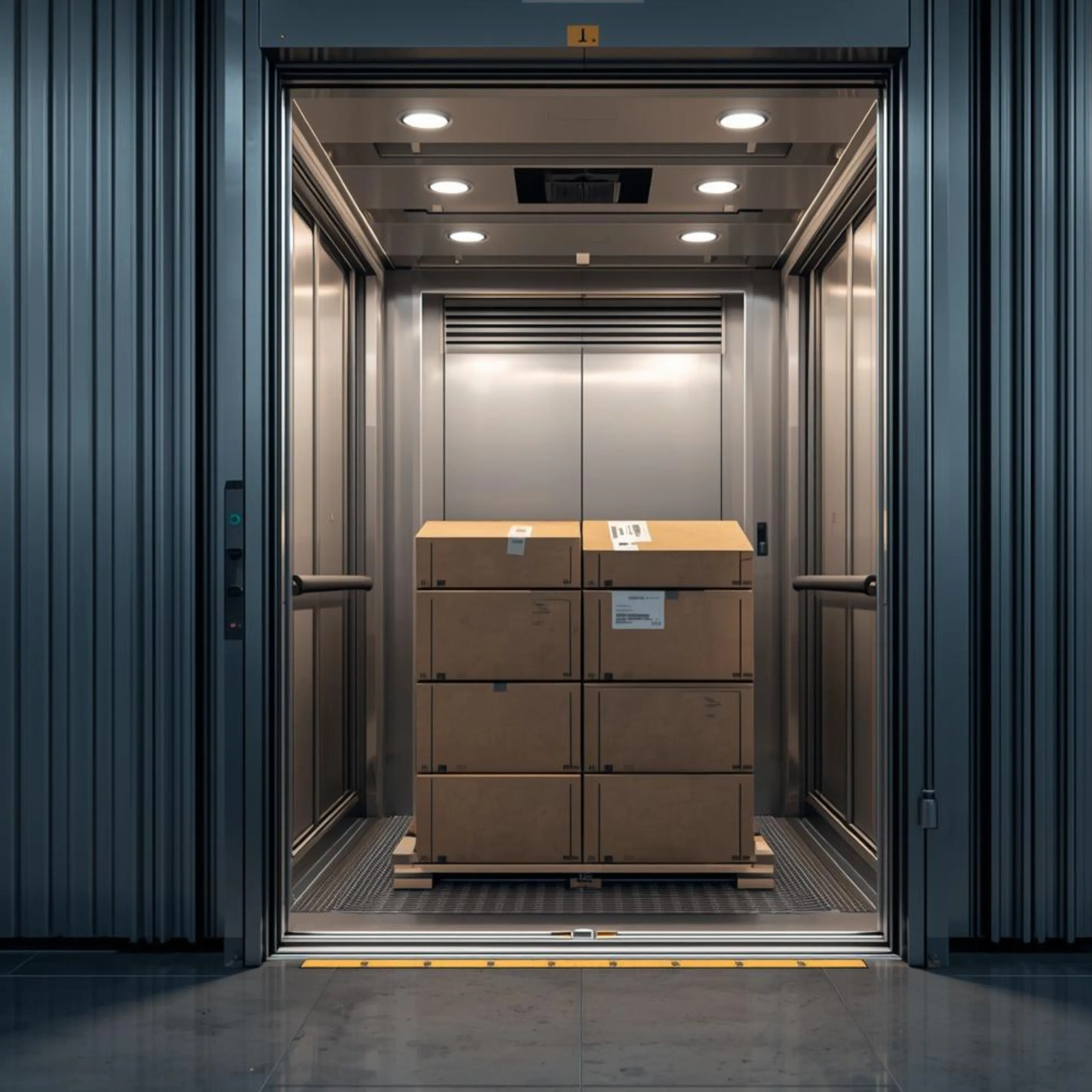 Goods lift installation image 2