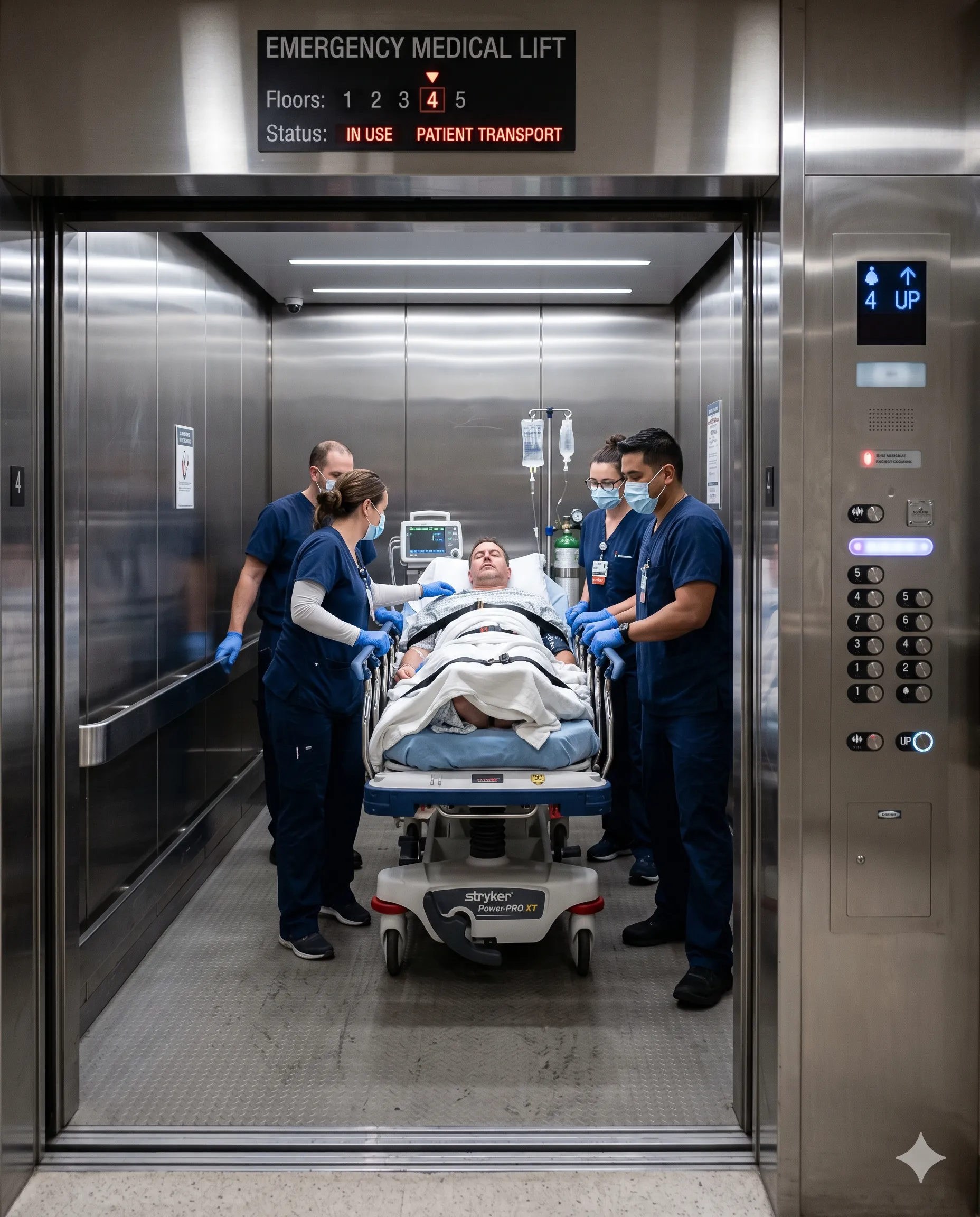 Hospital stretcher lift modernization Hyderabad