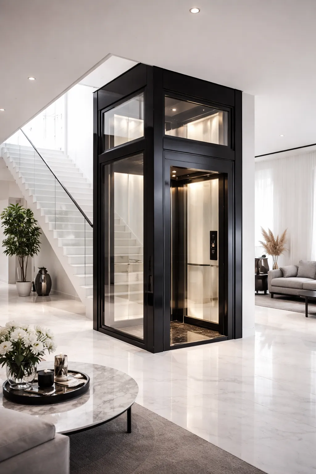 Modern residential lift interior