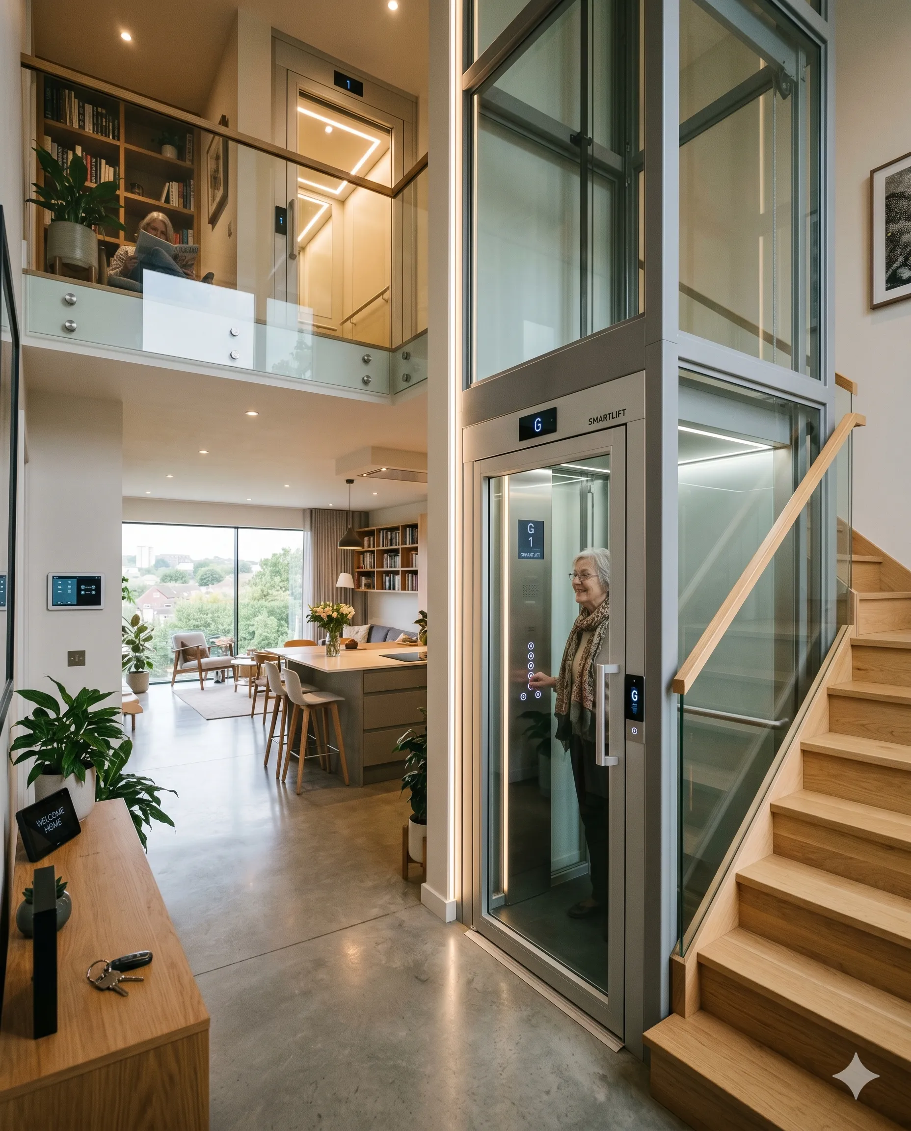Compact home lift space planning