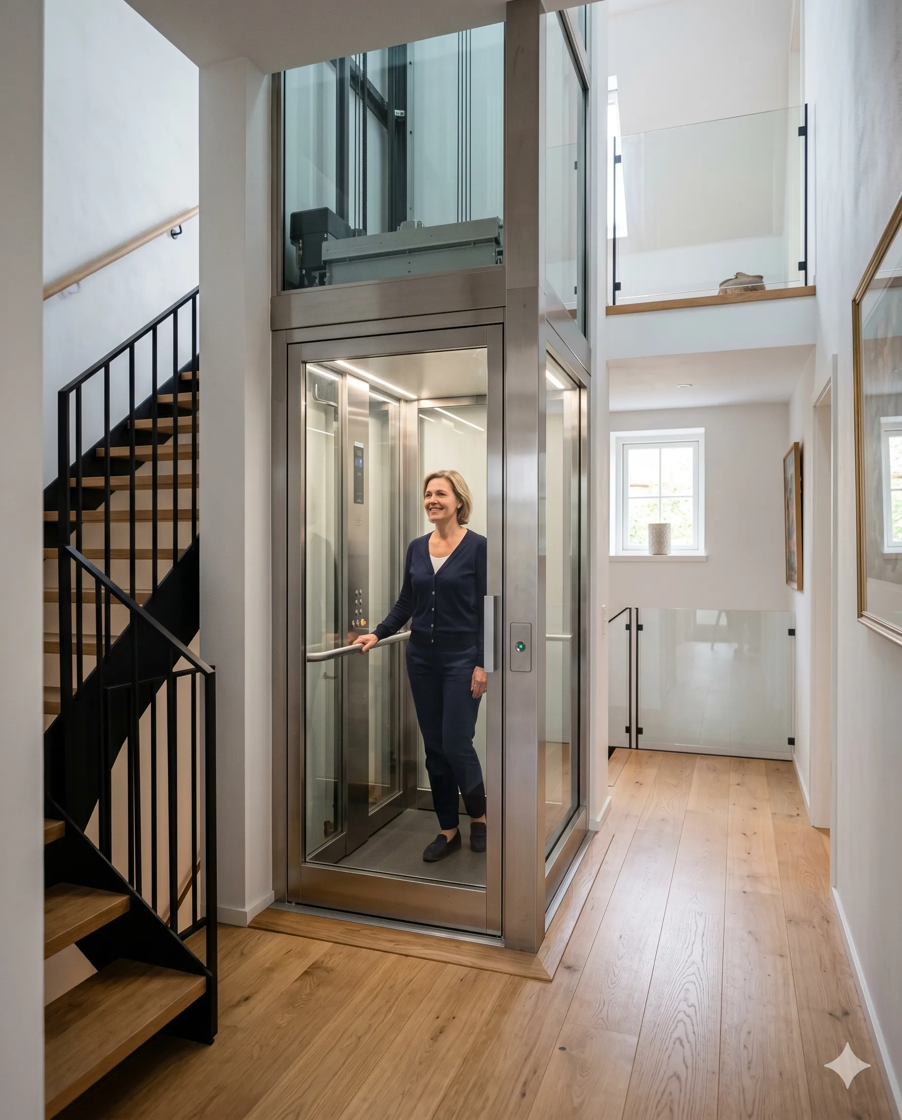 Compact home lift installation for duplex houses in Hyderabad