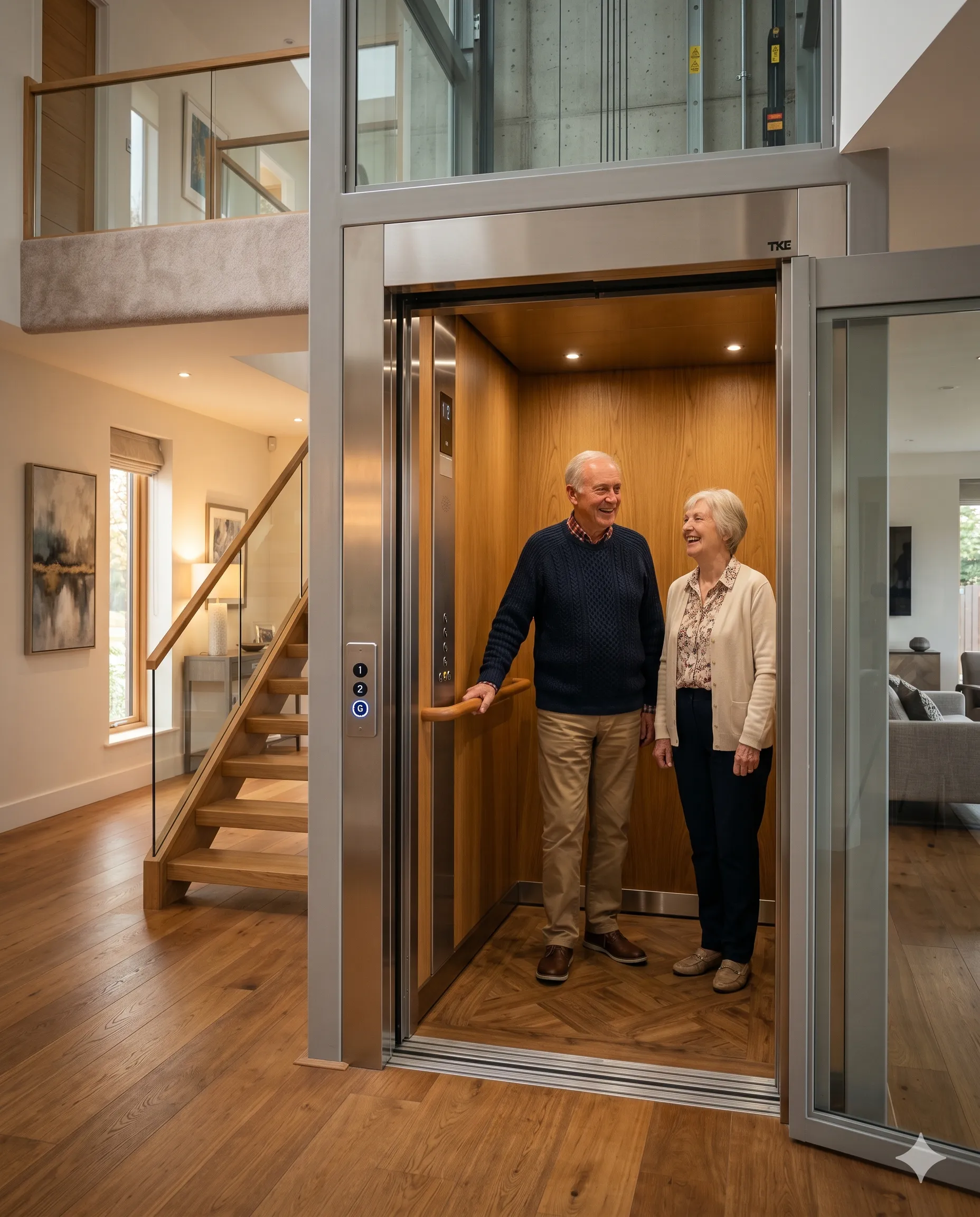 Duplex home lift for elderly parents