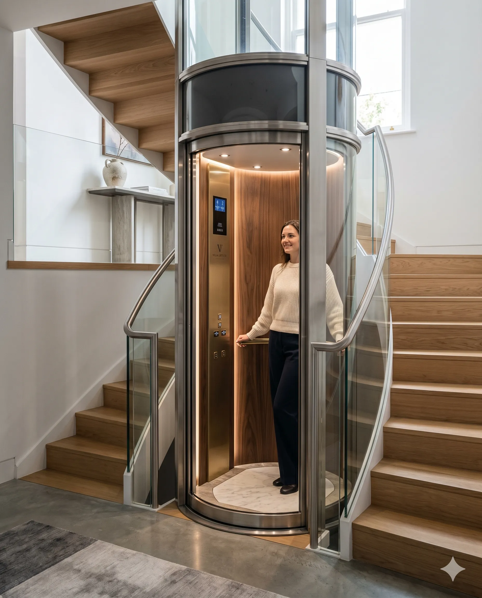 Compact elevator planning for villas with limited space