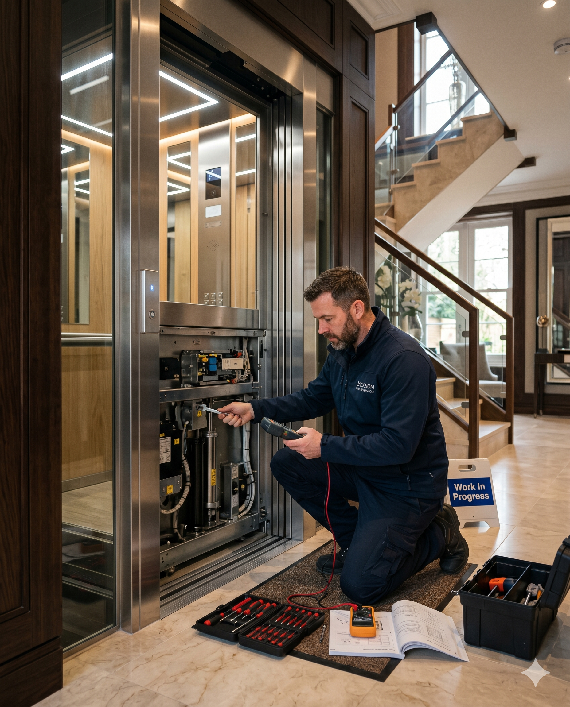 Villa elevator maintenance support