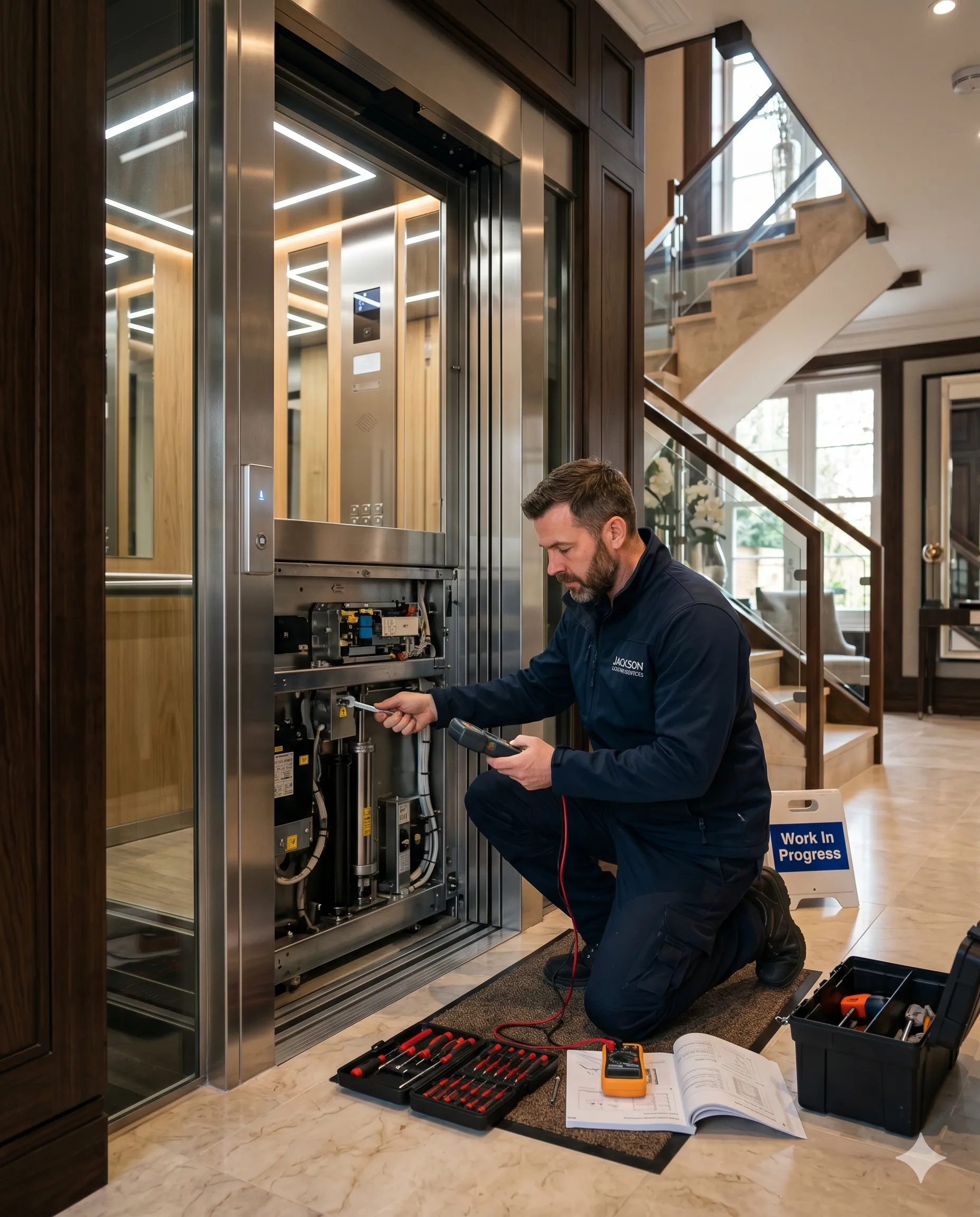 Villa elevator maintenance support