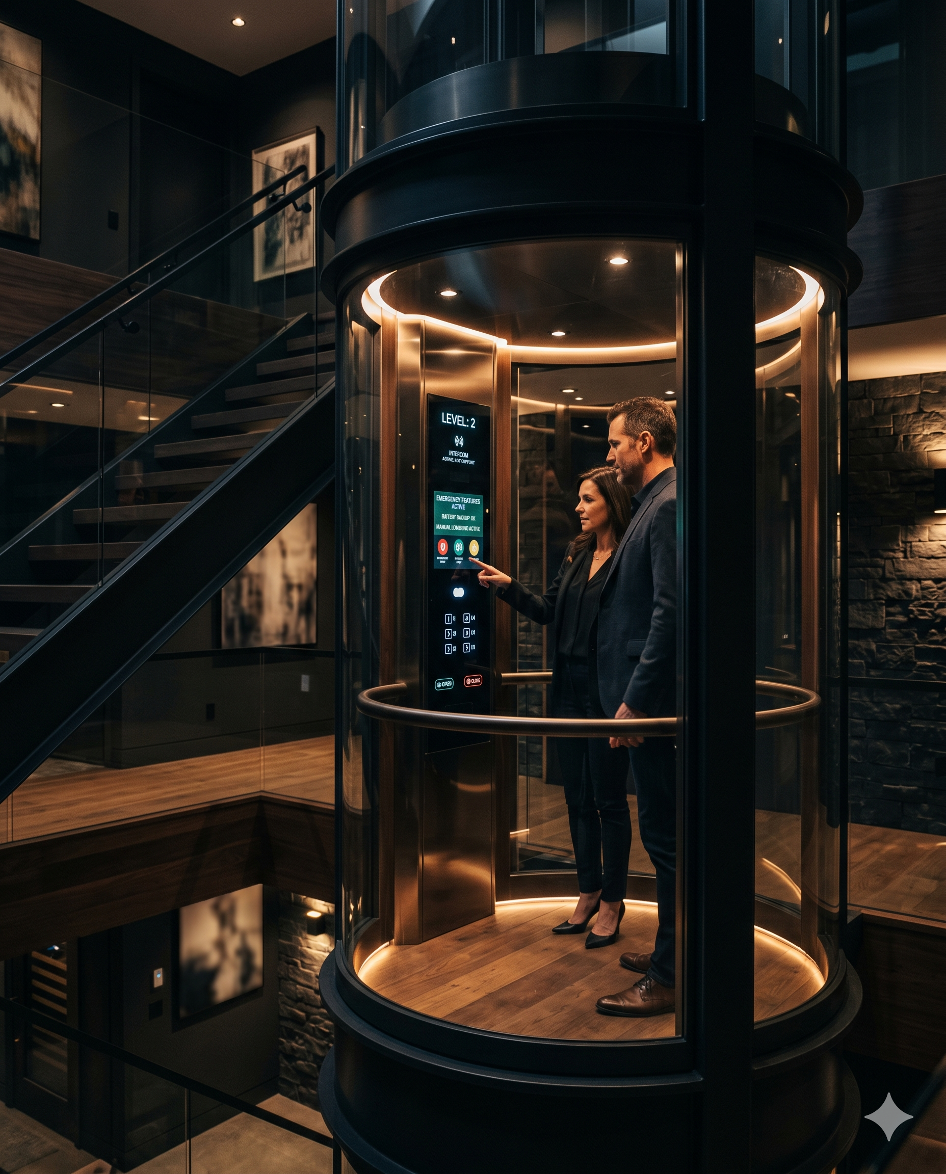 Villa elevator safety features