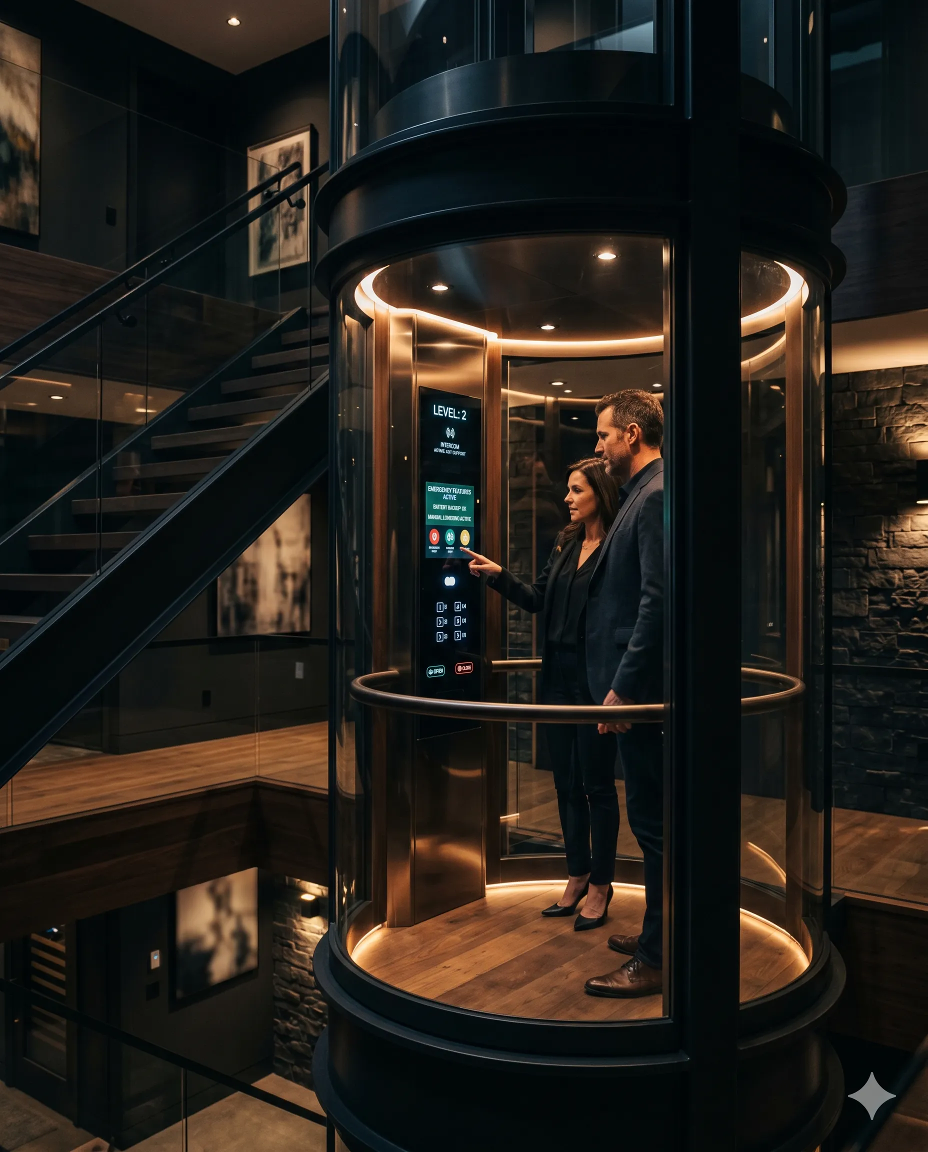 Villa elevator safety features