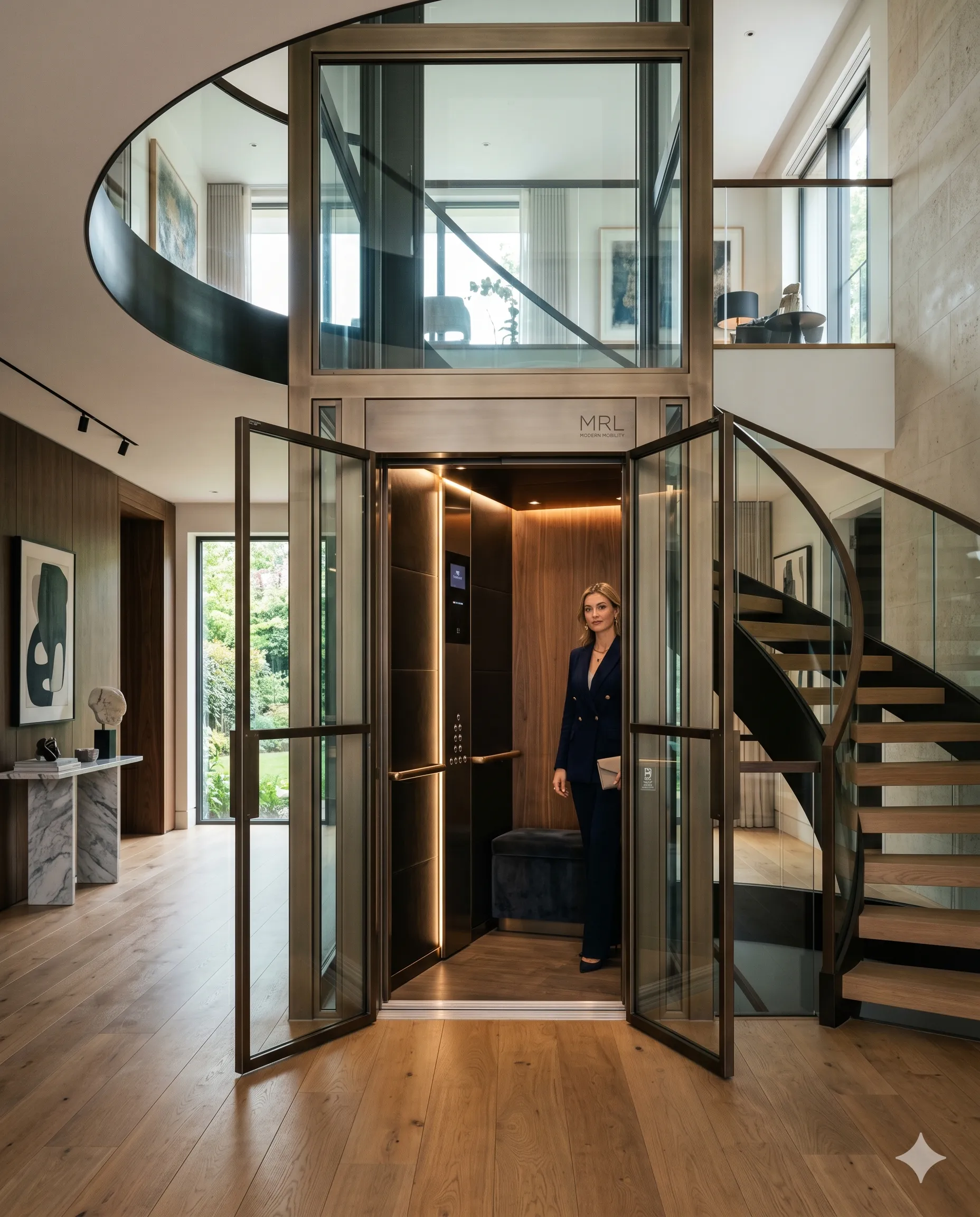 MRL elevators for duplex homes