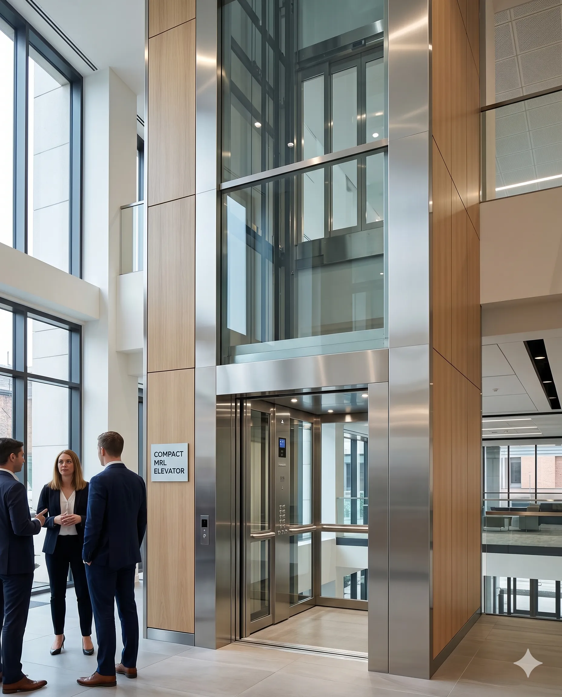 MRL elevator space utilization technology