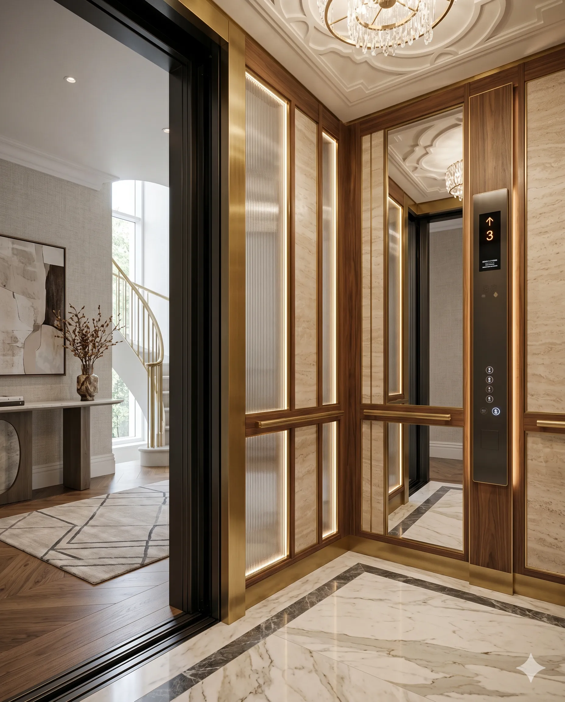 MRL elevators for luxury villas